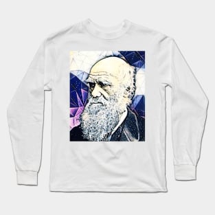 Charles Darwin Portrait | Charles Darwin Artwork 14 Long Sleeve T-Shirt